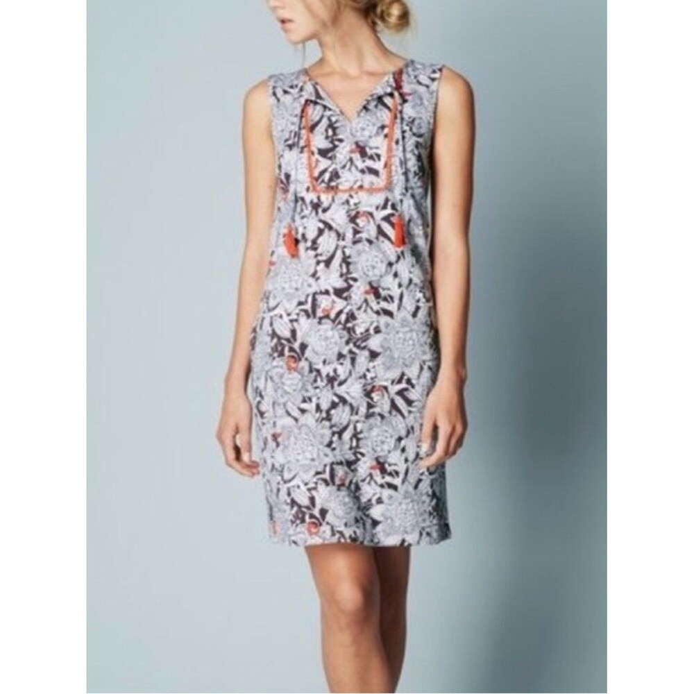 Boden Lana Paisley Tassel Sleeveless Dress